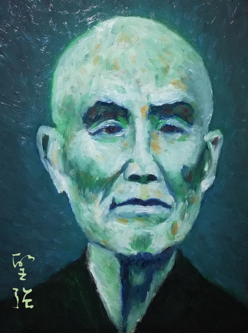 王圣強(qiáng)油畫作品《釋教高僧大德》