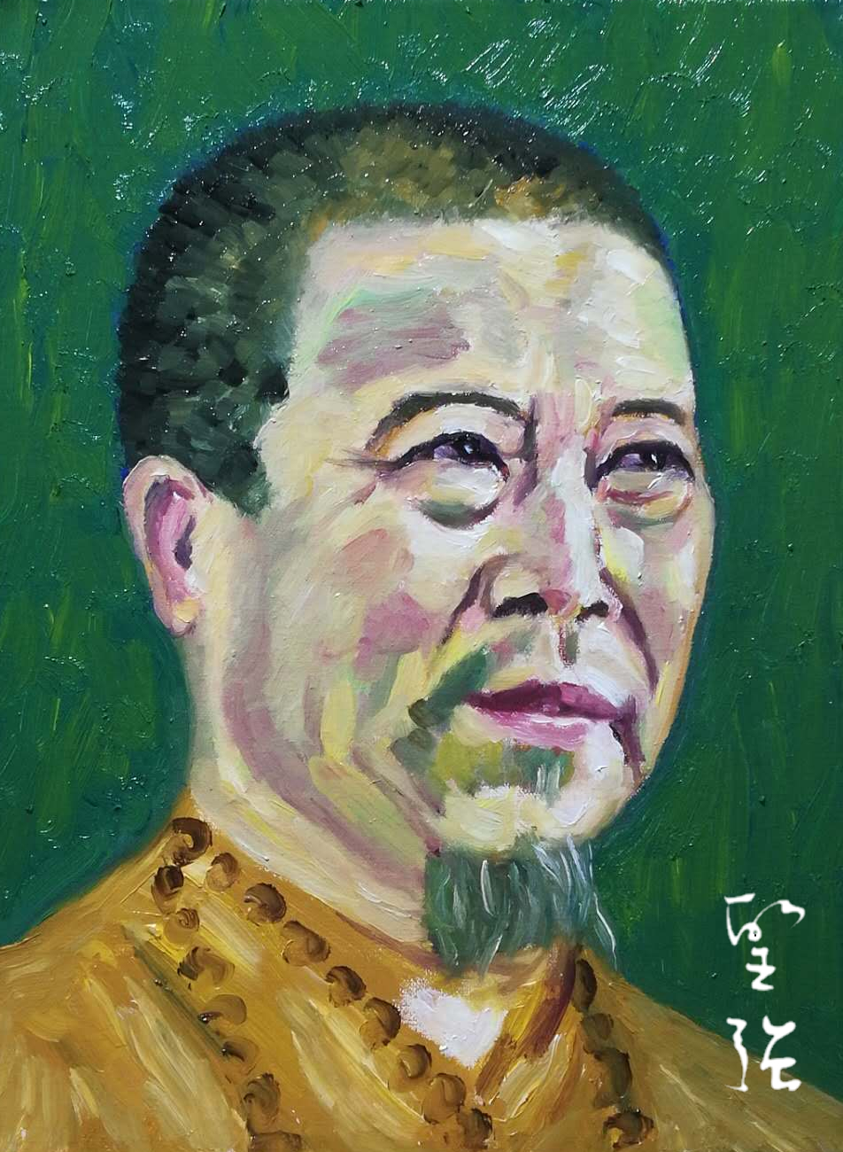 王圣強(qiáng)油畫作品《釋教高僧大德》