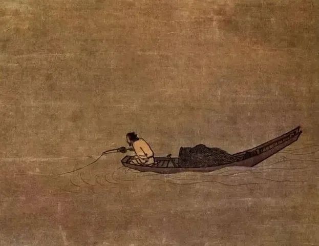 宋代馬遠（1140-1225），《寒江獨釣圖》。
