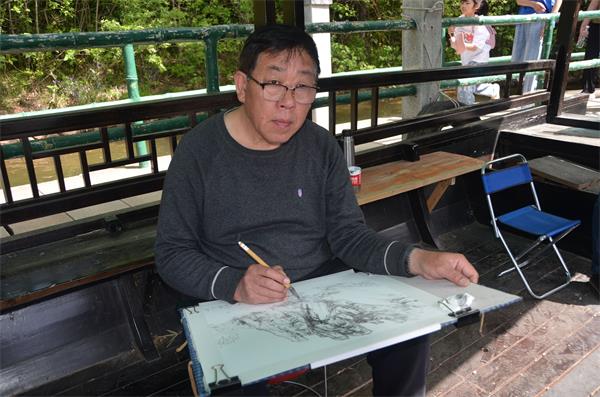 駐馬店冠一堂邀約國內各地書畫家嵖岈山寫生