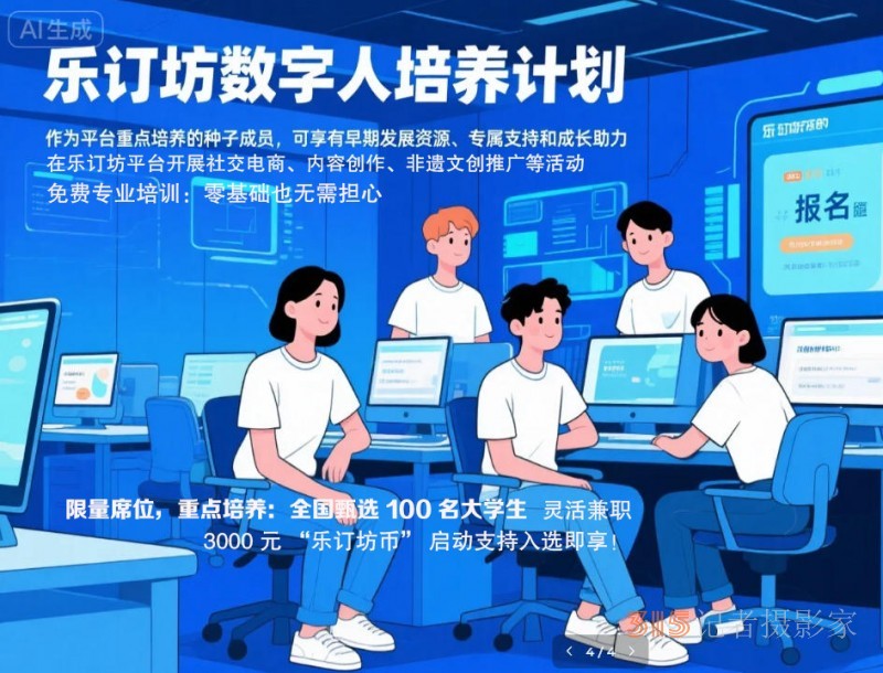 樂訂坊數(shù)字人平臺招兼職講師主播