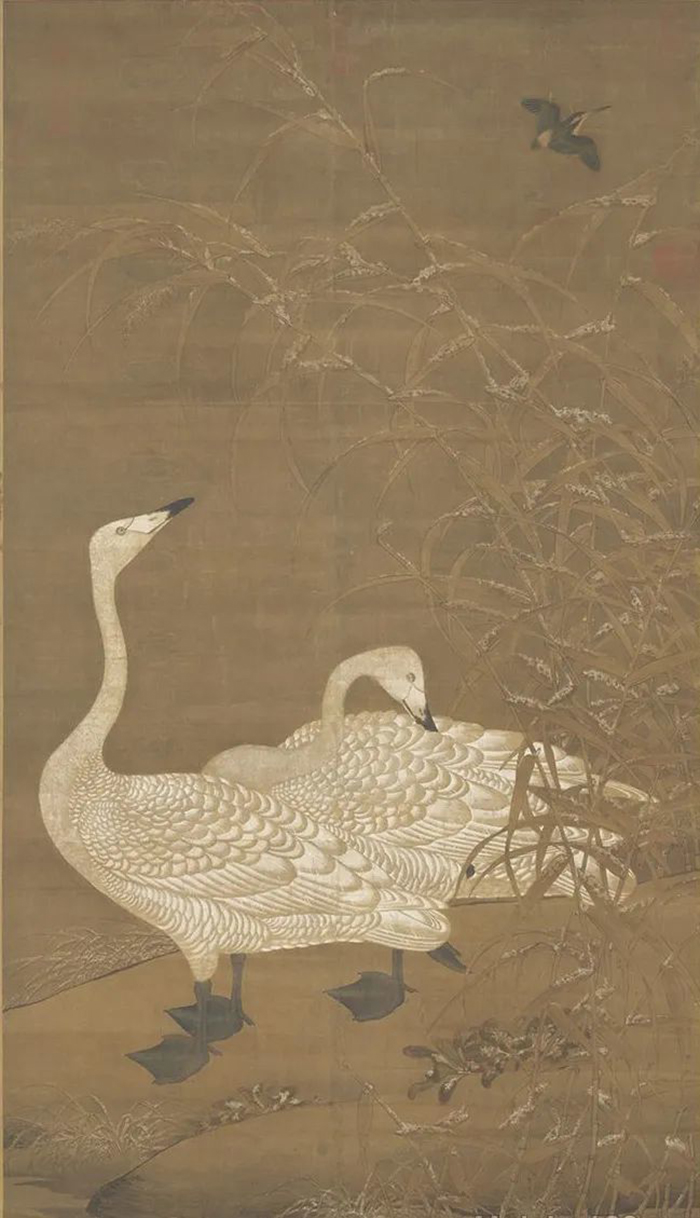 秋天的大雁，一邊歌唱，一邊飛遠
