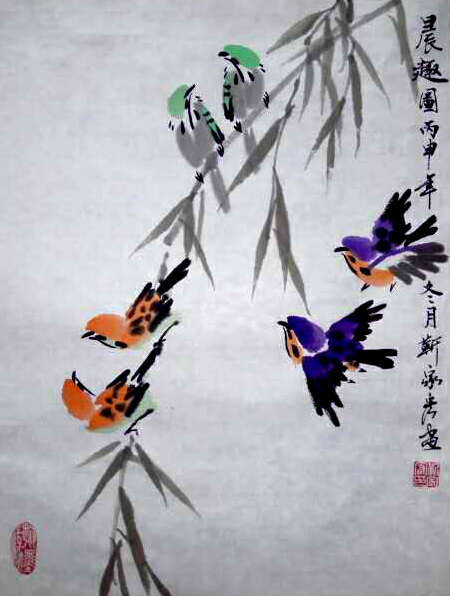著名畫家靳家宏作品藝術欣賞
