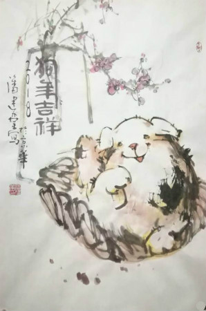 狗年興旺，幸福滿(mǎn)滿(mǎn)！畫(huà)家潘建業(yè)筆下的狗