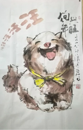 狗年興旺，幸福滿(mǎn)滿(mǎn)！畫(huà)家潘建業(yè)筆下的狗