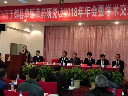 崇義名醫謝文淦出席于都縣草醫藥研究會2018年學術交流研討會