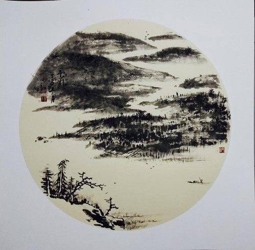曲徑通幽處，禪房花木深----青年畫家朔風作品欣賞