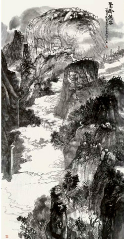 “洹上五家 墨韻春風(fēng)”戴五愛等五畫家聯(lián)展在安陽開幕