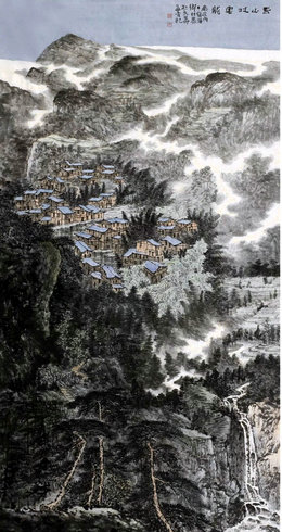 “洹上五家 墨韻春風(fēng)”戴五愛等五畫家聯(lián)展在安陽開幕