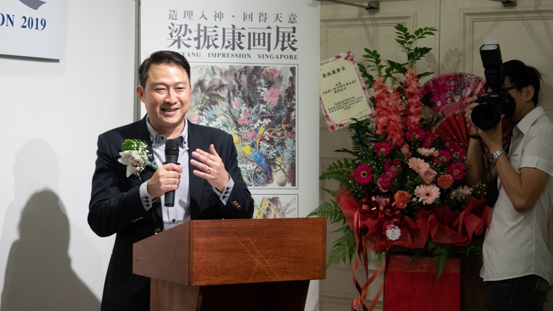 “造神入理，回得天意”梁振康畫展在新加坡河畔藝術之家隆重舉行