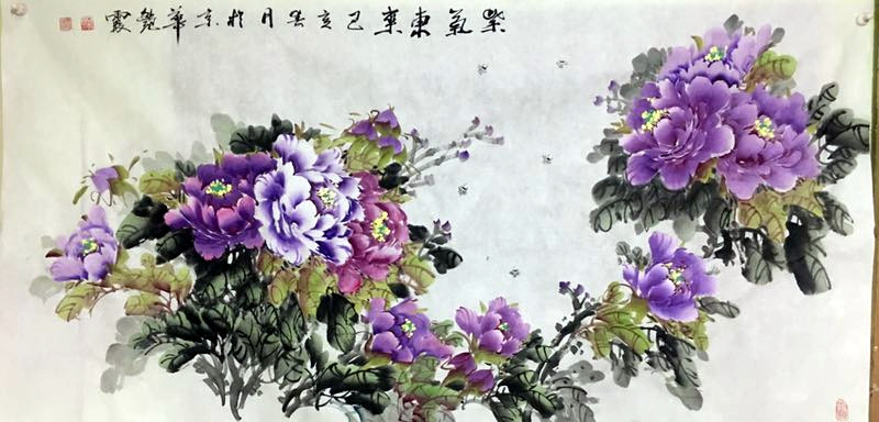 水墨牡丹時艷霞