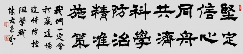 練友良書法作品——眾志成城 抗擊肺炎主題網絡書畫攝影展優秀作品
