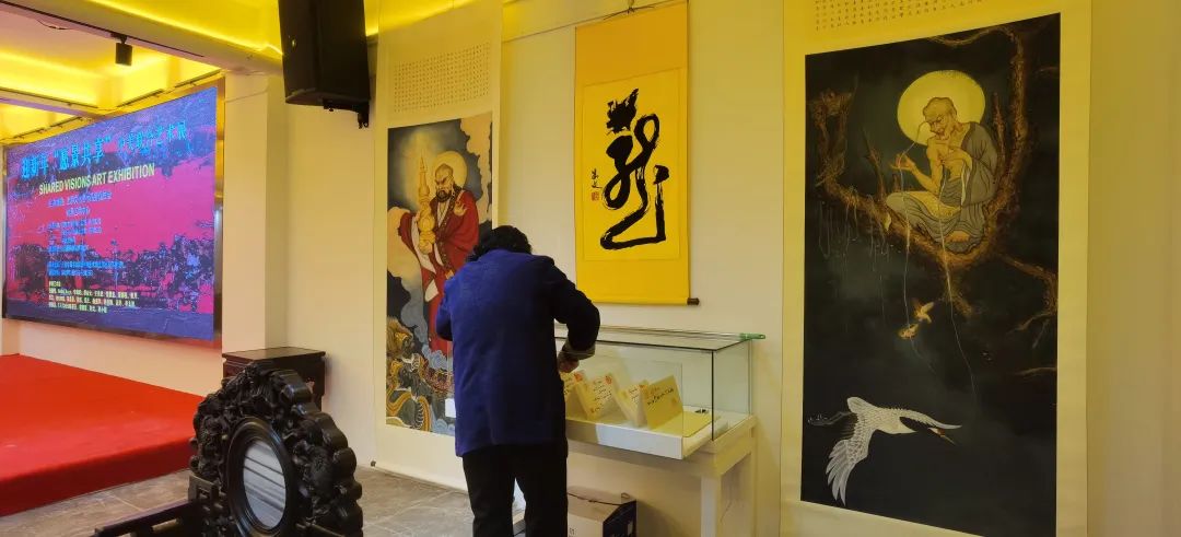 迎新年＂愿景共享＂中美聯合藝術交流展在上海中國書法院北外灘藝術館開展