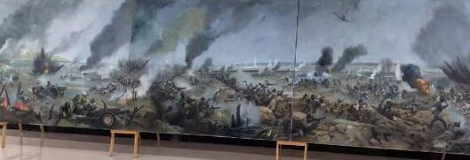 畫家靳軍?捐贈巨幅作品